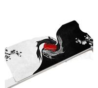 QPSJXN Grand Pad de Souris Yan Yang Black et Blanc(Fish WA00272)