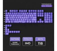 QPSJXN IMD-Tech 61/84/118 TOPOGRAPE KEYCAP Set Le Profil OEM Conception DE Shine-THAIL Accessoires de Clavier(Purple 118 Keys)