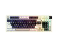 QPSJXN K98 K98 Tri-Mode Wireless Mechanical Feel Clavier avec Plusieurs rétro-éclairs RVB pour Le Bureau et Le Cahier 98 Clavier(Russian Grey)