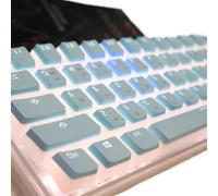 QPSJXN Keycap de Pudding PBT de Mise en Page coréen Jeu pour Les claviers mécaniques compatibles avec Les Touches de Jeu de Profil OEM de commutateur MX Switch OEM(Korean Blue)