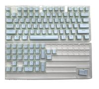 QPSJXN Keycaps coréens Keycaps Keyboards mécaniques ISO Pudding Keycaps Pudding Set pour Le Jeu 104(Cyan)