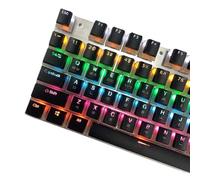 QPSJXN Keycaps coréens Keycaps Keyboards mécaniques ISO Pudding Keycaps Pudding Set pour Le Jeu 104(Black)