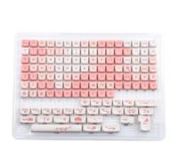 QPSJXN Keycaps PBT Sublimation à 5 Faces défini pour Les commutateurs MX compatibles avec Les claviers mécaniques en JP Disposition coréenne 134 moa Design(MOA-YH Pink en Bag)