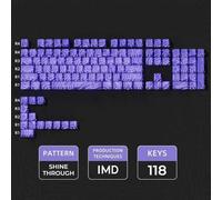 QPSJXN Keycaps topographiques IMD-Tech 61/84/118 Keyboards Profil OEM Profil de Brillance pour Les Joueurs(Purple 118 Keys)