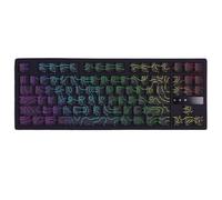 QPSJXN KM98 PBT KEYAP Set Compatible avec X68HE ET MCHOSE ACE60 ACE68 MAGNETINE STANDE(Black Line)