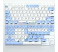 QPSJXN Koa Ocean Whale PBT Keycap Ensemble 135 claviers mécaniques MOA Disposition 7U ISO adaptée aux dispositions coréennes et Russes japonaises(Ocean Whale-JA)