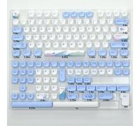 QPSJXN Koa Ocean Whale PBT Keycap Ensemble 135 claviers mécaniques MOA Disposition 7U ISO adaptée aux dispositions coréennes et Russes japonaises(Ocean Whale-en)