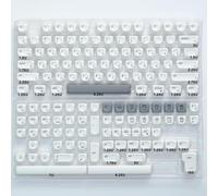 QPSJXN Koa Ocean Whale PBT Keycap Ensemble 135 claviers mécaniques MOA Disposition 7U ISO adaptée aux dispositions coréennes et Russes japonaises(Mac Style-RU)