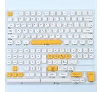 QPSJXN Koa Ocean Whale PBT Keycap Ensemble 135 claviers mécaniques MOA Disposition 7U ISO adaptée aux dispositions coréennes et Russes japonaises(Honey Milk-KR)