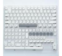 QPSJXN Koa Ocean Whale PBT Keycap Ensemble 135 claviers mécaniques MOA Disposition 7U ISO adaptée aux dispositions coréennes et Russes japonaises(Mac Style-KR)