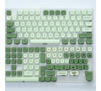 QPSJXN Koa Ocean Whale PBT Keycap Ensemble 135 claviers mécaniques MOA Disposition 7U ISO adaptée aux dispositions coréennes et Russes japonaises(Matcha-en)