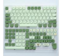 QPSJXN Koa Ocean Whale PBT Keycap Ensemble 135 claviers mécaniques MOA Disposition 7U ISO adaptée aux dispositions coréennes et Russes japonaises(Matcha-JA)