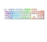 QPSJXN Profil OEM IMD-Tech Keycap Set 118 avec Conception de Brillance de Motif topographique(White Spider Web)