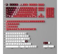 QPSJXN Profil Rouge Gradient Transparent Keycaps Keyboards mécaniques Brillance Claire à Travers la Conception(Red Dragon-207keys)