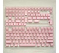 QPSJXN SA Profil Black and Yellow 142 PBT Double Shot Keycap Ensemble pour Les claviers de Jeu mécanique avec Divers commutateurs(Pink Translucent)