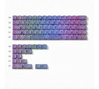 QPSJXN Topographic 84 Keycap Shine-Through Set avec Profil OEM pour Une Utilisation avec et MX Switchs Clavier(Purple)