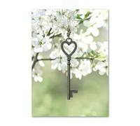 Qpswznk Impression sur Toile Fleurs Forêt Verte Grande Tableau Decoration Murale Prêt à Accrocher Peinture Moderne et Contemporaine Idée Cadeau Élégante et Originale 15x20cm