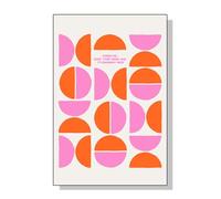 Qpswznk Impression sur Toile Géométrie Abstraite Images sur toile de qualité supérieure - Avec cadre en bois - Décoration murale pour chambre à coucher, bureau, maison 40x60cm