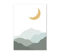 Qpswznk Impression sur Toile Vert Abstrait Peak Montagne Grande Tableau Decoration Murale Prêt à Accrocher Peinture Moderne et Contemporaine Idée Cadeau Élégante et Originale 15x20cm