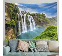 Qpswznk Tapisserie Murale Cascades Forestières Tapisserie Murale Décorative Chambre, Coloré, pas Facile à Décolorer, Convient pour Salon Dortoir, Studio Room Decor 200x150cm