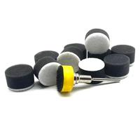 QPSYYB Kit de 11 mini tampons polissage en mousse for perceuse voiture, 25 mm, 2,5 cm, avec crochet et boucle, laine éponge support,0418