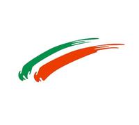 Qpz599 Lot de 2 autocollants en vinyle Motif drapeau indien 75 mm 9 x 3,5 cm