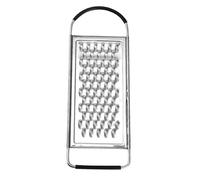 Qpz732 Râpe à fromage en acier inoxydable avec poignée antidérapante pour légumes, pommes de terre et beurre Noir 31,2 x 11,4 cm