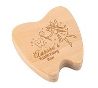 Qpz742 Souvenir de croissance des dents de bébé fait à la main (B, 12 x 12 x 3,5 cm)