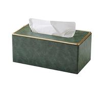 QPZK Couvercle De Boîte De Soie Verte, Support De Boîte De Tissu Multifonction Rectangulaire en Cuir PU avec Boîte À Télécommande De Papeterie pour Commode De Chambre B