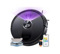 QQ10 Aspirateur Robot - 10000Pa - Laveur Sol Dur et Tapis - Navigation Laser LiDAR - 200 min pour Grandes Surfaces - Ultra-Fin 9.7cm - Contrôle App &