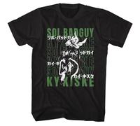 QQ2esUer Guilty Gear - Sol Badguy and KY Kiske - Black Short Sleeve Adult T-Shirt