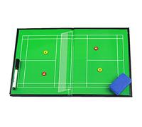 QQAA Panneau d'entraînement Magnétique de Badminton, Panneau d'entraîneur de Badminton, Outils d'entraîneur Pliables et Portables, avec Stylo Marqueur, Gomme, Sac de Rangement et Aimant