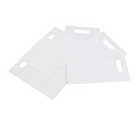 Qqbine Lot de 6 Planches à Découper Rectangulaires en Plastique, Blanc