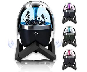 QQCHGOL Enceinte à ferrofluide Dansant - Enceinte Bluetooth à Fluide magnétique avec visualiseur Audio et lumière LED - Jouet de Bureau inspiré de Venom pour Le Bureau (Ferrofluid Essential)