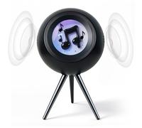 QQCHGOL Enceinte à ferrofluide,visualiseur Audio Bluetooth avec Basses renforcées et aigus cristallins,Double Canal stéréo,Deux Enceintes TWS appariées,éclairage d'ambiance coloré et Vibrant (Noir)