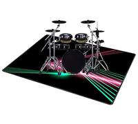 QQDD Tapis de Batterie Tapis de Tambour antidérapant Tapis Insonorisé pour Tapis Batterie électronique Grosse Caisse Batteries Caisse Claire Instruments de Musique Tapis de Sol (80CM - 200CM)