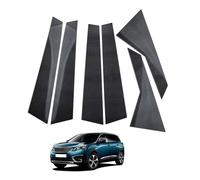 QQDQUUHV Garniture de Poteau de Pilier Fibre de Carbone Noir pour 5008 2017-2021 Autocollant Accessoires de Voiture Ensemble de Décoration de Porte Fenêtre