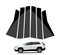 QQDQUUHV Garniture de Poteau de Pilier Noir Brillant pour Cherokee KL 2014-2023 Autocollant Accessoires de Voiture Ensemble de Décoration de Porte Fenêtre