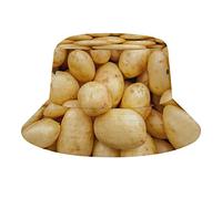 QQIAEJIA Chapeau bob à légumes de pommes de terre - Cadeau amusant pour homme et femme - Chapeau de soleil d'été pliable - Unisexe, Comme indiqué sur la photo, taille unique