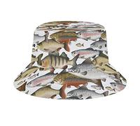 QQIAEJIA Chapeau bob à poissons, chapeaux de plage pour femmes, hommes, adolescents, chapeaux de soleil d'été pliables pour voyage, extérieur Unisexe, Comme indiqué sur la photo, taille unique