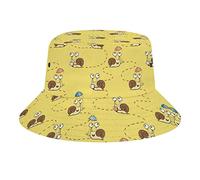 QQIAEJIA Chapeau bob amusant en forme d'escargot, casquette de pêcheur d'été pour femme et homme, chapeau de soleil de plage, casquette réversible pliable, Comme indiqué sur la photo, taille unique