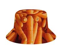 QQIAEJIA Chapeau bob amusant pour fruits et légumes - Chapeau de soleil pour pêcheur en plein air, été, plage, voyage - Casquette décontractée pour homme et femme, Carottes Légumes, taille unique