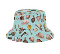 QQIAEJIA Chapeau bob drôle d'escargot, casquette de pêcheur d'été pour femme et homme, chapeau de soleil de plage unisexe, casquette réversible pliable, Comme indiqué sur la photo, taille unique