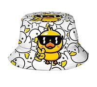 QQIAEJIA Chapeau bob en forme de canard de dessin animé pour homme et femme, chapeau de pêcheur d'été, chapeau de plage, chapeau de soleil tendance pliable pour adultes et adolescents, Cool Duck 3,