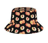 QQIAEJIA Chapeau bob unisexe en forme de fraise, chapeau de pêcheur d'été, de plage, de plein air léger pour hommes, femmes, garçons, filles, enfants, Peach Style-4, taille unique