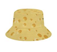 QQIAEJIA Chapeau cloche en forme de pépites de poulet pour femme et homme - Chapeau d'été tendance pour la plage, le soleil, le pêcheur, chapeau d'extérieur unisexe, Fromage, Taille unique