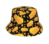 QQIAEJIA Chapeau de plage pour homme et femme - Design vibrant - Chapeau de pêcheur, Motif trous de fromage noir, taille unique