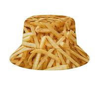 QQIAEJIA Chapeau de soleil tendance pliable en forme de pépites de poulet pour homme et femme, Frites 2, taille unique
