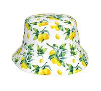 QQIAEJIA Chapeaux bob citrons jaunes pour homme et femme - Chapeau de plage pliable pour l'été et l'extérieur, Comme indiqué sur la photo, taille unique