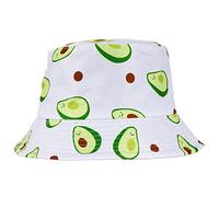 QQIAEJIA Chapeaux bob pour femme, chapeau de pêcheur unisexe pour adolescents, voyage en plein air, plage, enfants et adolescents, Avocat blanc., taille unique